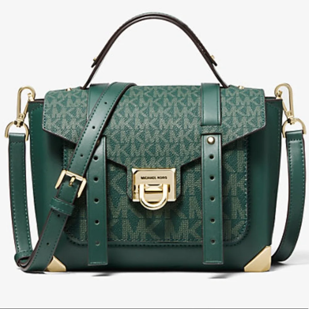 🍀NeW! Michael Kors Manhattan MD Satchel - Picture 1 of 8